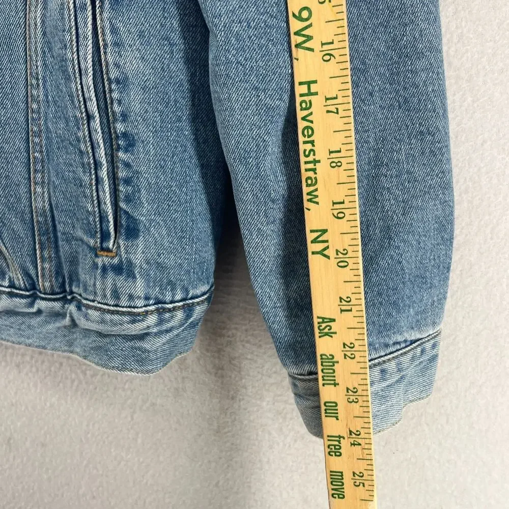 Levi's Light Blue Denim Sherpa Collar Jacket - Picture 12 of 16